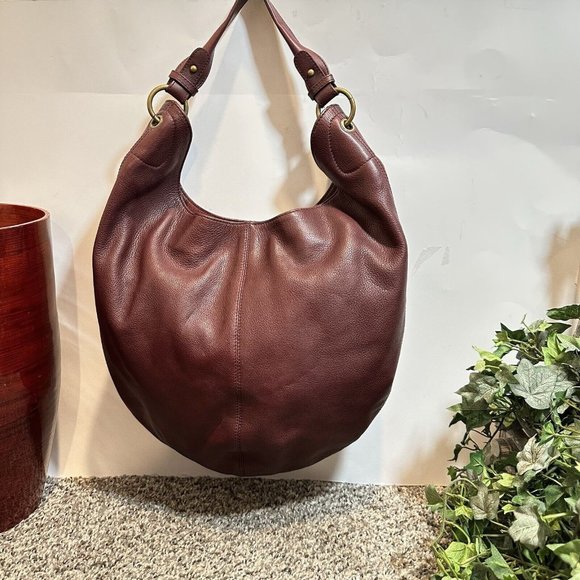 HOBO Handbags - HOBO INTERNATIONAL Purse Womens Shoulder Hobo Bag GABOR Burgundy Leather